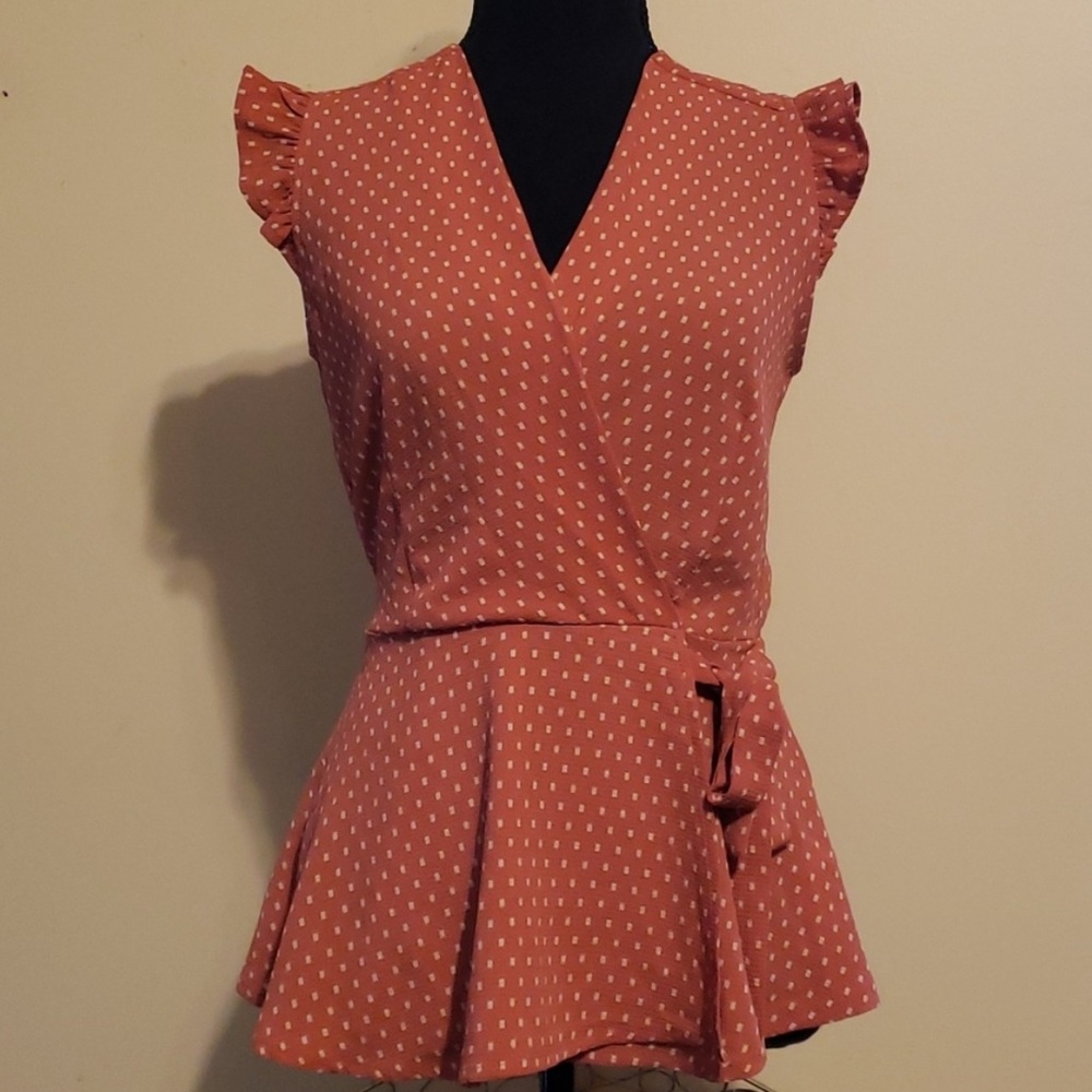 monteau poka dot blouse